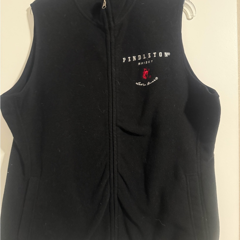 Pendleton Black Vest with Red Logo